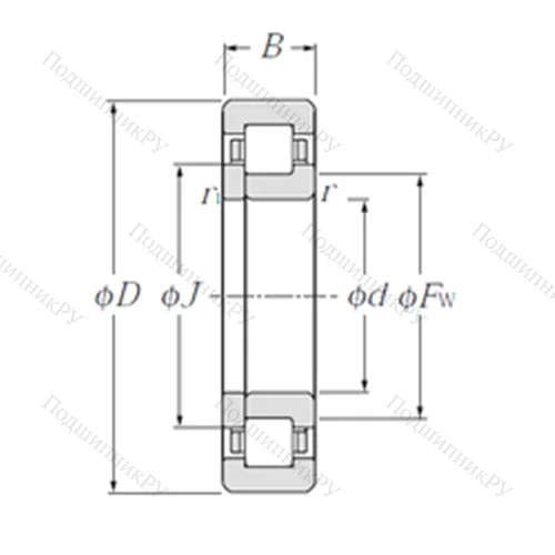 Подшипник роликовый радиальный NUP 1006