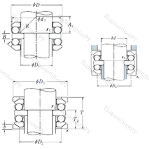 Подшипник шариковый упорный 54214U от производителя  NSK