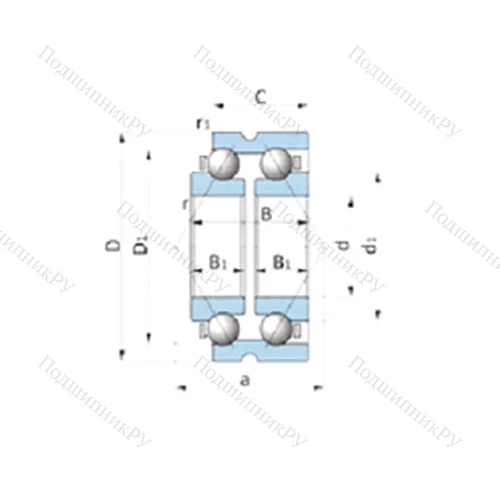 Подшипник шариковый радиально-упорный BD 130-16WSA от производителя  NTN