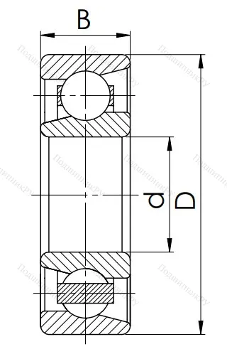 Радиально-упорный шариковый подшипник 46124 Л (7024 ACM) в Омске