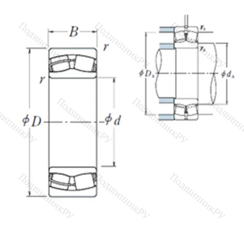 Подшипник роликовый радиальный самоцентрирующийся 21320CE 4