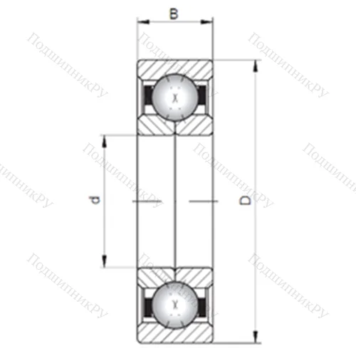 Подшипник шариковый радиально-упорный QJ 1034 от производителя  CX
