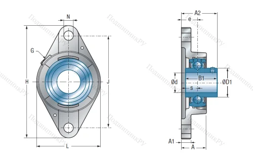 Подшипниковый узел UCFLE 207 в Омске Подшипниковый узел UCFLE 207 в Омске