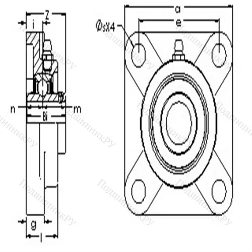 Подшипниковый узел, дюймовая серия UCF 207-23G 5PL от производителя  AST