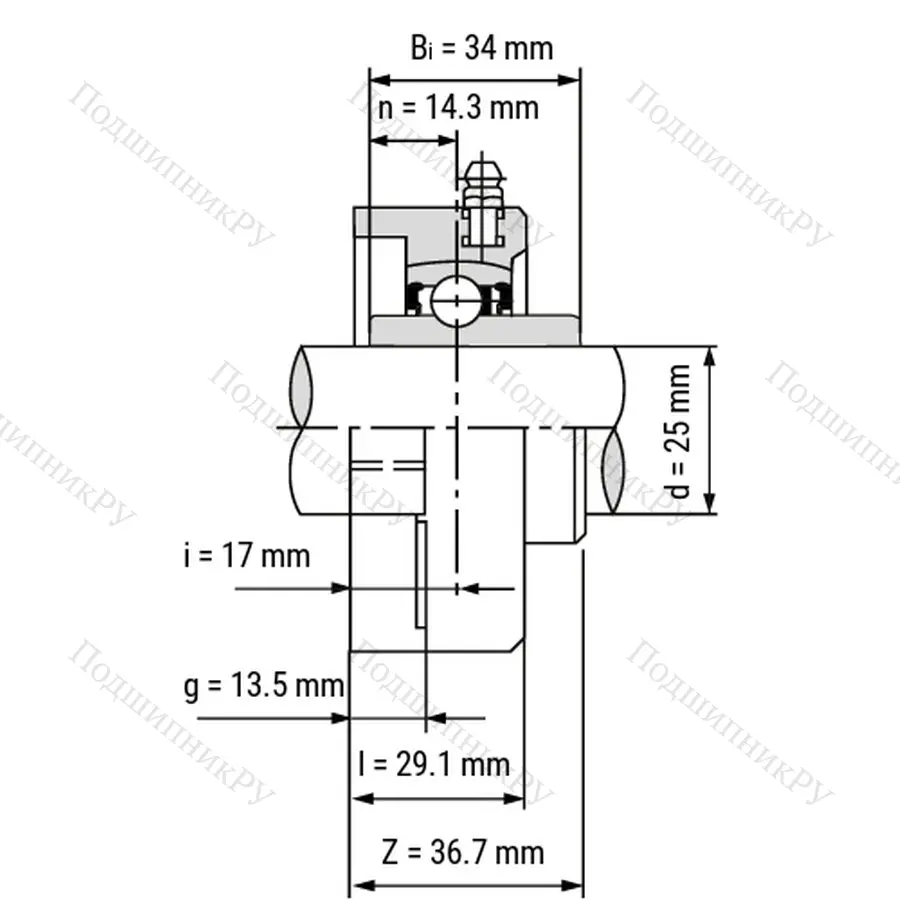 Подшипниковый узел SS-UCFLPL 205-W - Вал: 25 мм