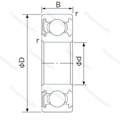 Подшипник шариковый радиальный 6209NKE