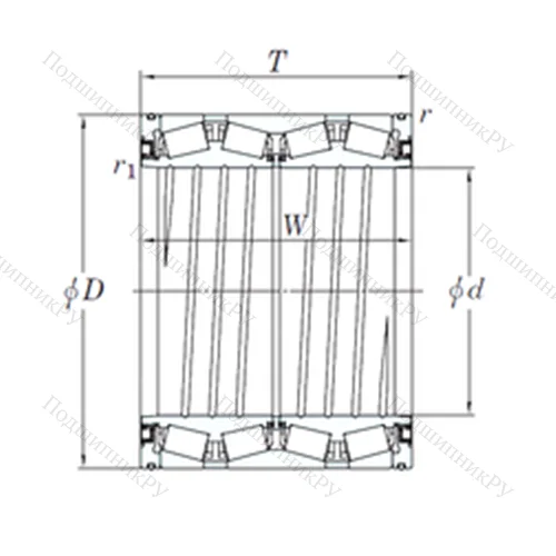 Подшипник роликовый радиально-упорный 47TS 453223A