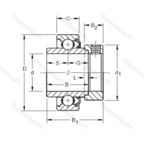 Подшипник шариковый радиальный 1102KL