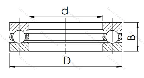 Упорный шариковый подшипник 8203 (51203) в Омске