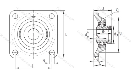 Подшипниковый узел  RCJ 65-214 в Омске