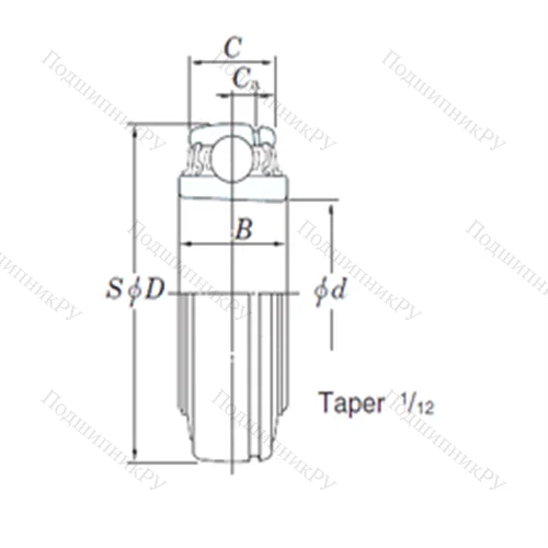 Подшипник шариковый радиальный UKX 13