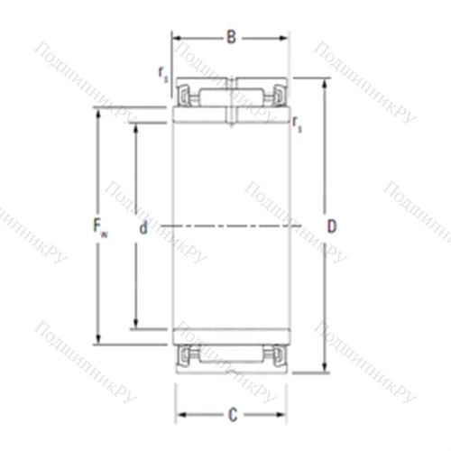 Подшипник игольчатый радиальный NA 4910,2RS от производителя  KOYO Подшипник игольчатый радиальный NA 4910,2RS от производителя  KOYO