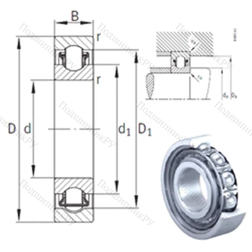 Подшипник с шариковыми роликами (ball roller) радиальный BXRE 211 от производителя  INA
