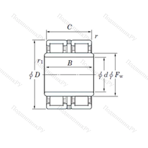 Подшипник роликовый радиальный JC 92