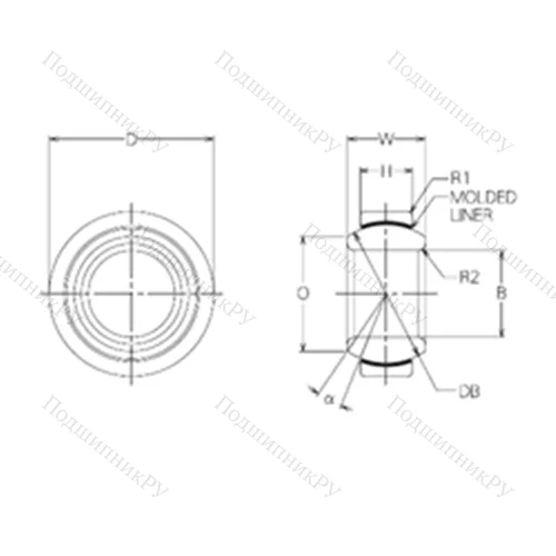 Подшипник скольжения сферический BM 15 от производителя  NMB