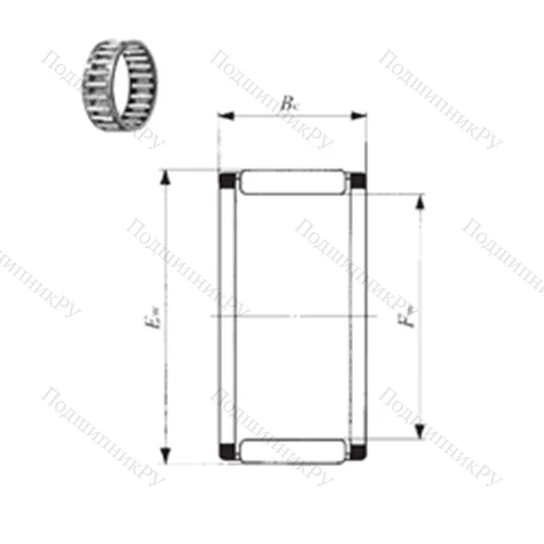 Подшипник игольчатый радиальный KT 303613 от производителя  IKO