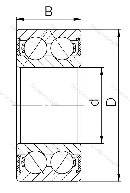 Двухрядный шариковый подшипник 1515 2RS (2215) в Омске