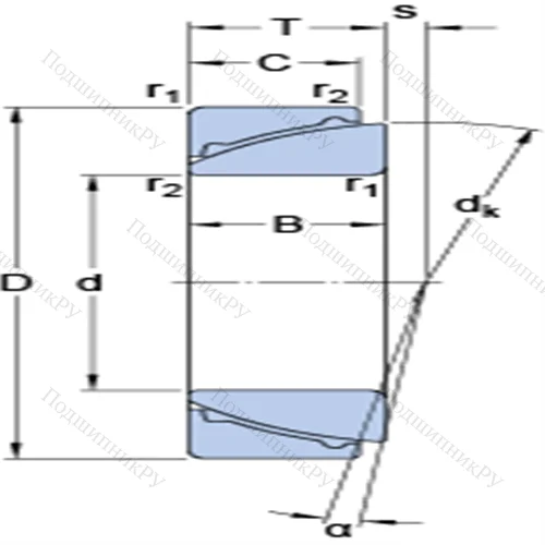 Радиально-упорные сферические подшипники скольжения, не требующие техобслуживания GAC 50 F от производителя  SKF