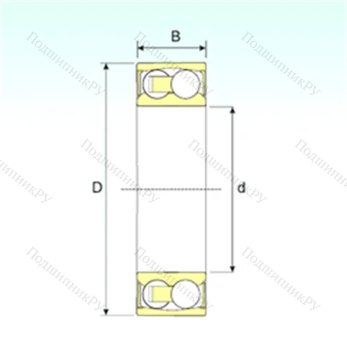 Подшипник шариковый радиальный самоцентрирующийся 2210-2RSTN 9 от производителя  ISB