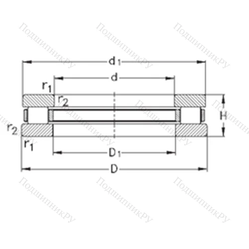 Подшипник роликовый упорный 81244-MB от производителя  NKE