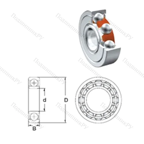 Подшипник шариковый радиальный 61901-Z.T 9H.C 3