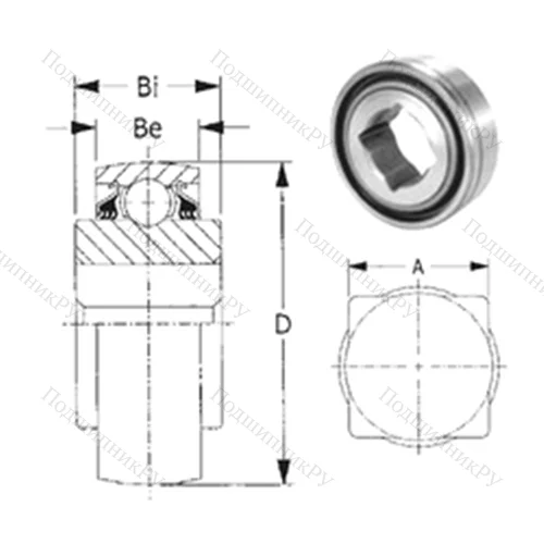 Подшипник шариковый радиальный W 208PPB 9 от производителя  CYSD
