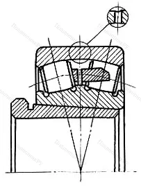 Модификация подшипника 40-73611К размер 55x130x46/59,2 от производителя  ГПЗ-6