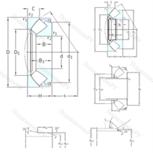 Подшипник роликовый упорно-радиальный 29364E от производителя  SKF