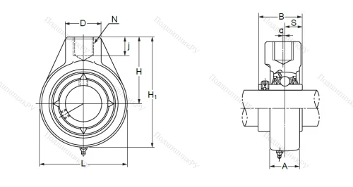 Подшипниковый узел UCHA 204 (UCHB 204) в Омске