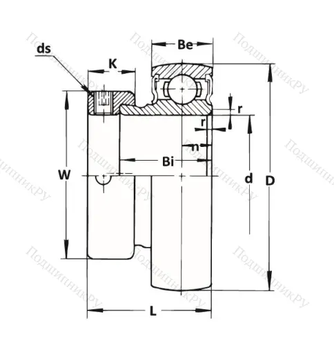 Корпусный подшипник KH 208 GAE (ASAHI) в Омске