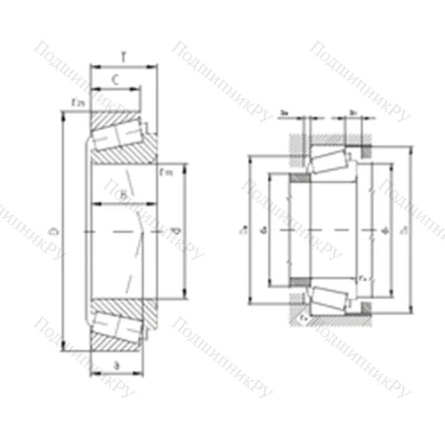 Подшипник роликовый радиально-упорный 32022AX от производителя  ZVL