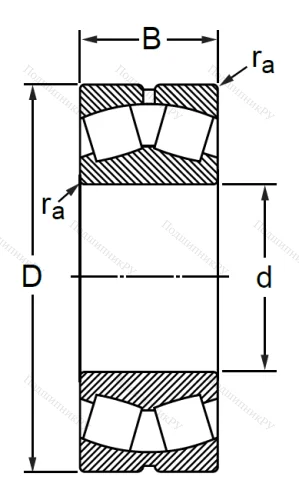 Сферический роликовый подшипник 53510 АН (22210 CCW 33) в Омске