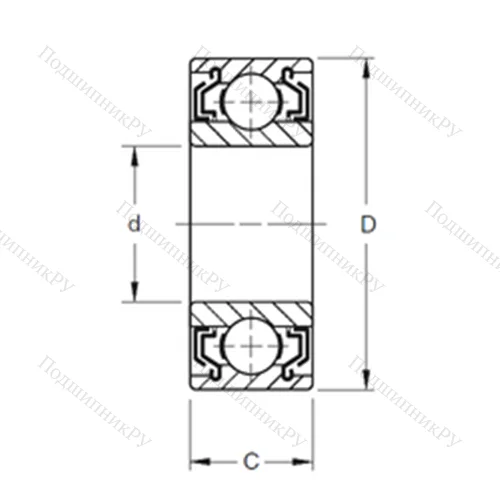 Подшипник шариковый радиальный W 204KLL