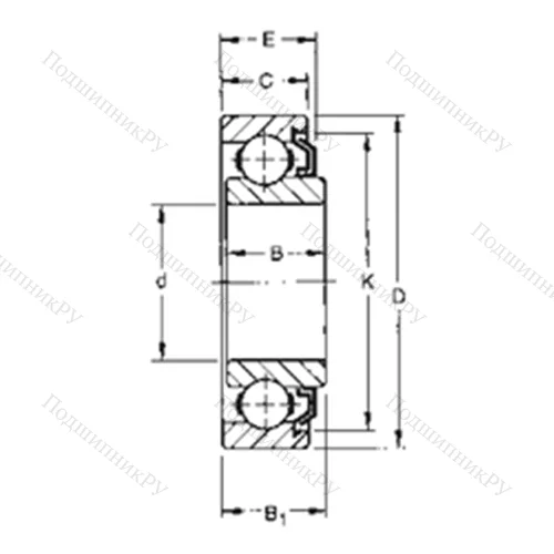 Подшипник шариковый радиальный 202KL 4 от производителя  TIMKEN
