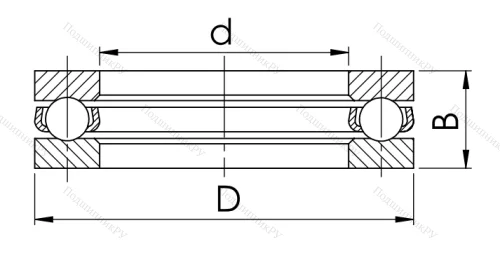 Упорный шариковый подшипник 8110 (51110) в Омске