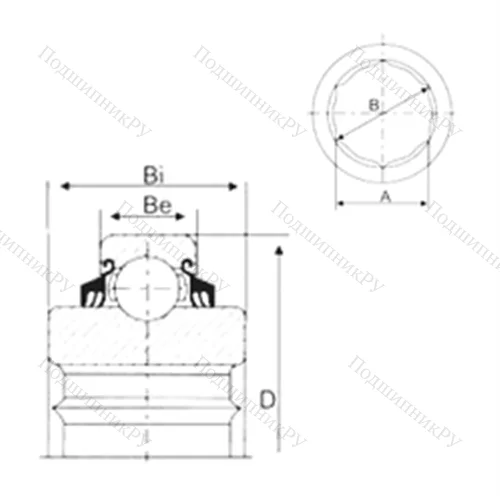 Подшипник шариковый радиальный 205KPP 2 от производителя  CYSD
