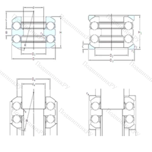 Подшипник шариковый упорный 54209+U 209 от производителя  SKF