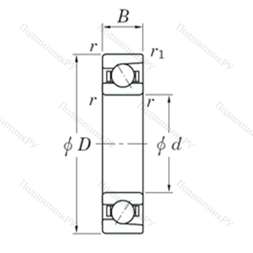 Подшипник шариковый радиально-упорный 3NC 7013 FT