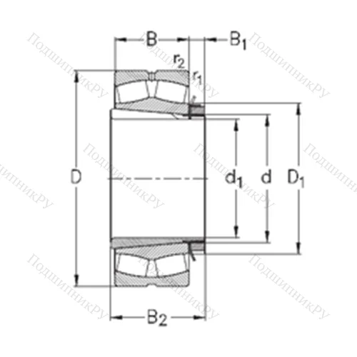 Подшипник роликовый радиальный самоцентрирующийся 22314-E-K-W 33+H 2314 от производителя  NKE