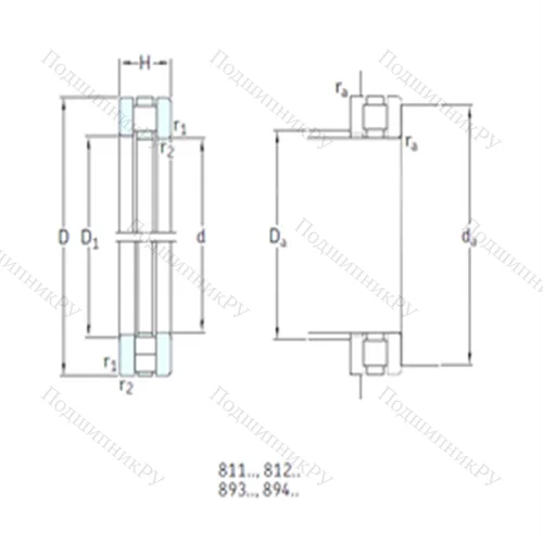 Подшипник роликовый упорный 89412TN от производителя  SKF