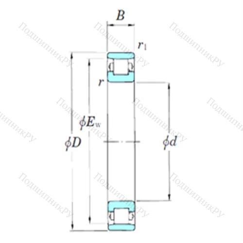 Подшипник роликовый радиальный 3NCN 1013