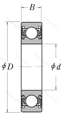 Однорядный шариковый подшипник 6803 VV CM от производителя  NSK