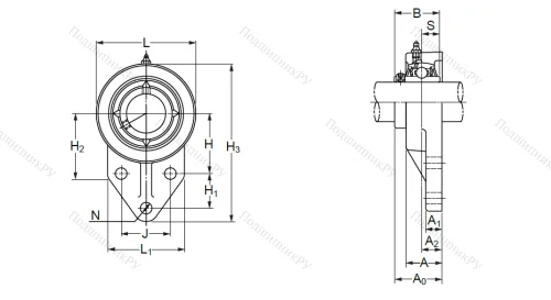 Подшипниковый узел UCFK 205 (UCFH 205) в Омске