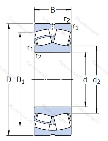 Сферический роликовый подшипник 3524 АМН (22224 MBW 33) в Омске