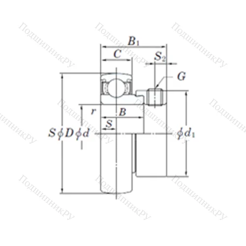 Подшипник шариковый радиальный SA 201-8