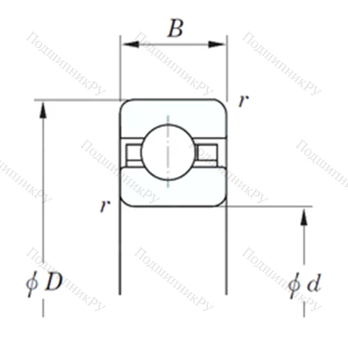 Подшипник шариковый радиальный KBC 035