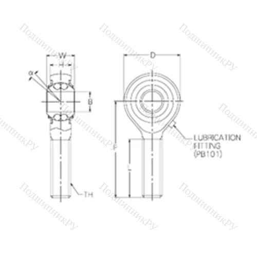 Подшипник шариковый радиальный самоцентрирующийся PBR 8EFN от производителя  NMB