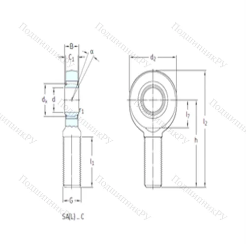 Подшипник скольжения сферический SA 8C от производителя  SKF