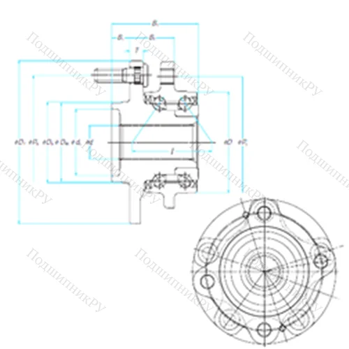 Подшипник шариковый радиально-упорный 66BWKH 02A