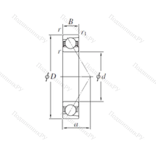 Подшипник шариковый радиально-упорный AC 563946AB